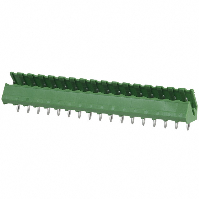 17 Position Terminal Block Header, Male Pins, Shrouded (4 Side) 0.200